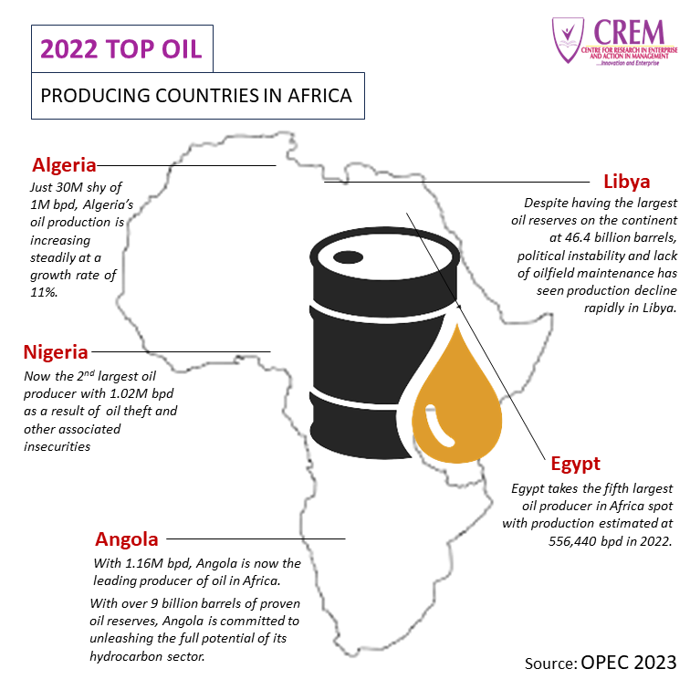 2022 Top Oil Producing Countries in Africa